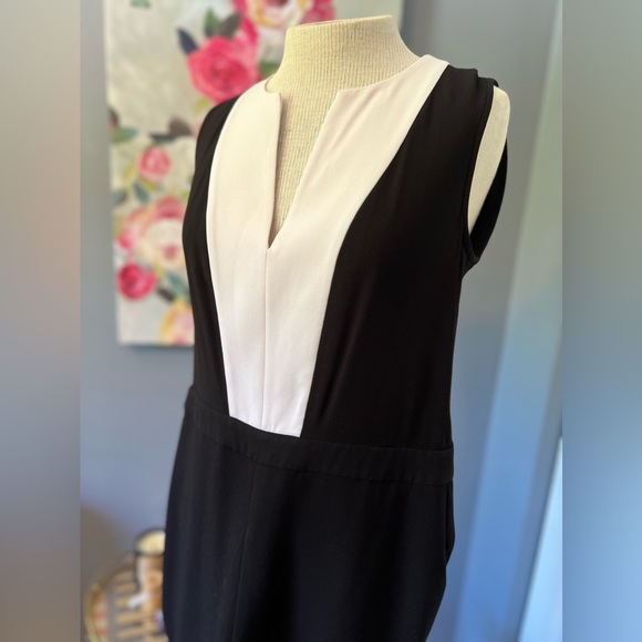 BCBG MaxAzria Black and White Jumpsuit - Picture 1 of 10